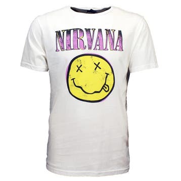 Nirvana Xerox Style Smiley T-Shirt - Officiële Merchandise