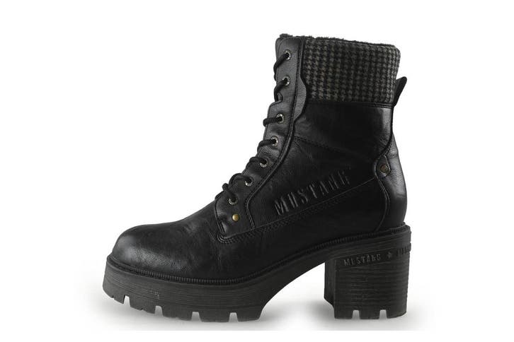 Mustang Veterboots in maat 38 Zwart, Kleding | Dames, Schoenen, Zwart, Gedragen, Overige typen, Verzenden