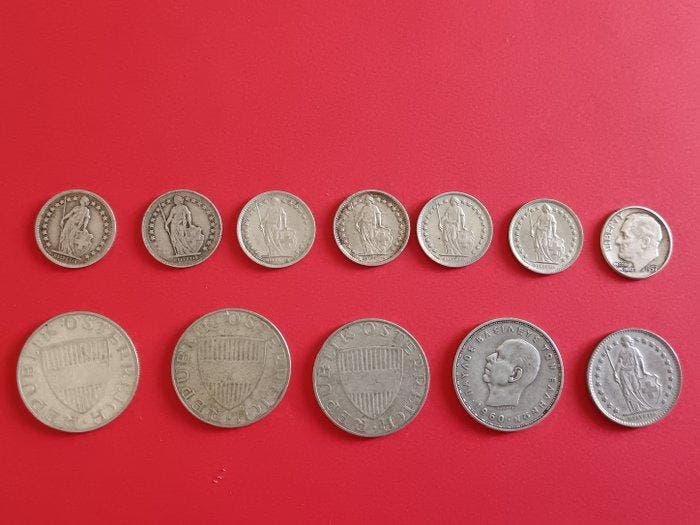 Monde. Collection of silver coins (Sans prix de réserve), Postzegels en Munten, Munten | Europa | Niet-Euromunten