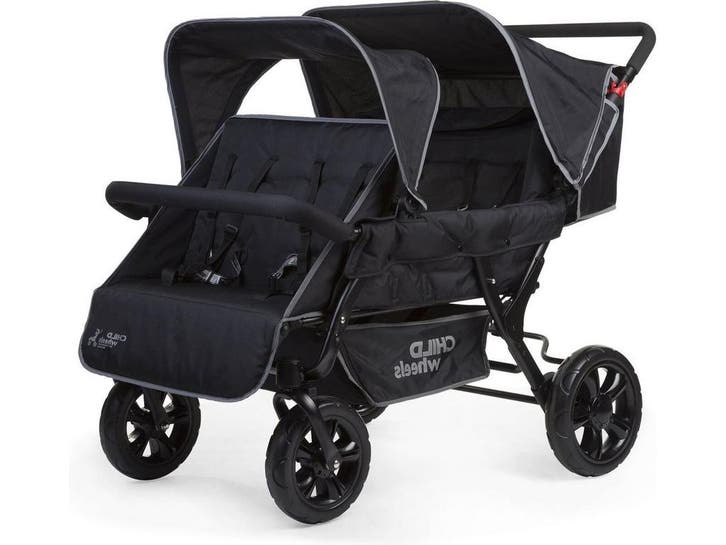 Childhome Two By Two - Wandelwagen - 4 Zits - Zwart, Enfants & Bébés, Poussettes & Combinaisons, Envoi