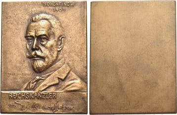 Bronze-plakette 1909 medaille von Paul Matzdorf 1864 bis..., Timbres & Monnaies, Verzenden