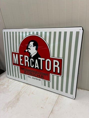 Mercator Zürich – XXL Emaille Reclamebord – Zwitserse