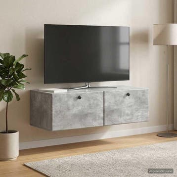 vidaXL Wandmontage TV-kast 98 x 41 x 30 cm Betongrijs, Verzenden, Nieuw