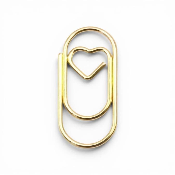 20 mini paperclips goud hartje - papierklem - leuk inpakk..., Handtassen en Accessoires, Bedels, Nieuw, Verzenden