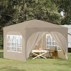 vidaXL Pop-up Feesttent 290 x 290 x 245 cm Crèmekleurig, Verzenden, Nieuw