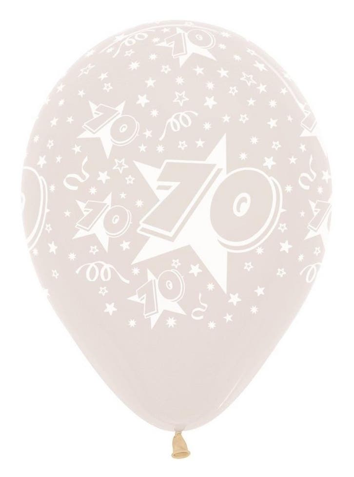 Ballonnen Number 70 Stars Crystal Clear 30cm 25st, Hobby & Loisirs créatifs, Articles de fête, Envoi