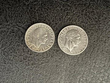Albanië. Zog I. 1 Frang Ar 2x 1935/1937 (Zonder