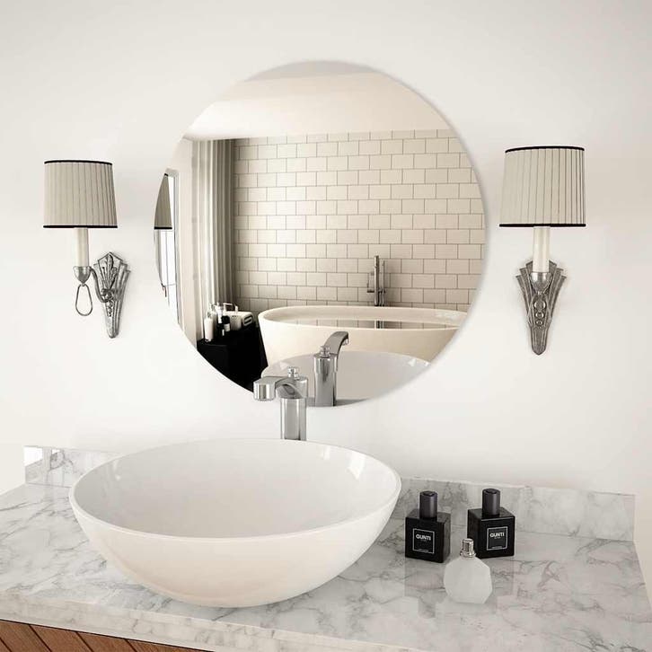 vidaXL Wandspiegel rond 60 cm glas, Maison & Meubles, Accessoires pour la Maison | Miroirs, Envoi