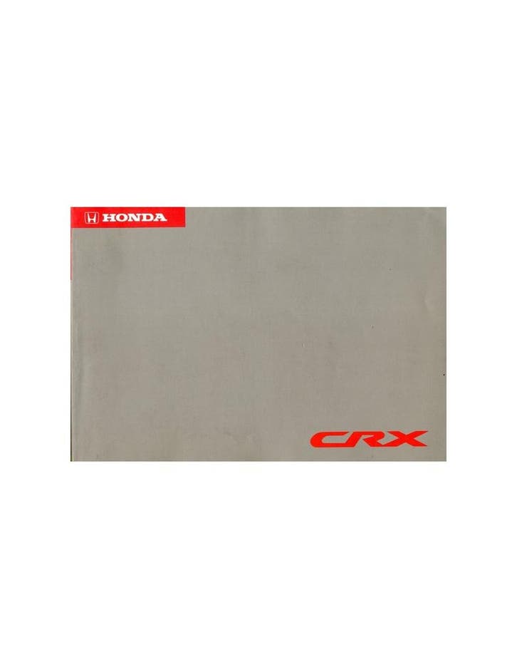 1992 HONDA CRX INSTRUCTIEBOEKJE DUITS, Auto diversen, Handleidingen en Instructieboekjes, Ophalen of Verzenden