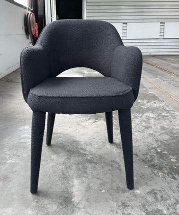 Polspotten Cosy Eetkamerstoel Boucle Blauw - Ongebruikt, Verzenden, Zo goed als nieuw, Blauw