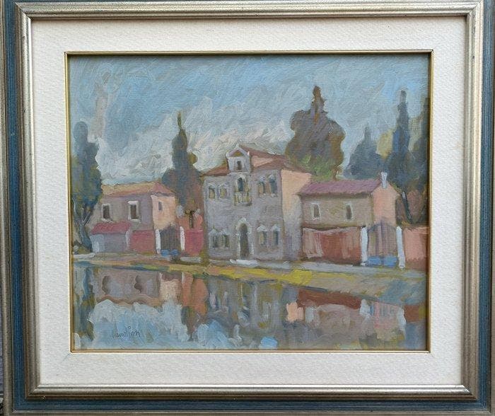 Alberto Candian (1946) - Riviera a Dolo, Antiek en Kunst, Kunst | Schilderijen | Klassiek