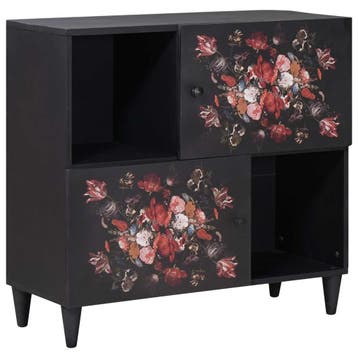 vidaXL Opbergkasten Multikleur 80 x 33,5 x 75 cm Massief, Huis en Inrichting, Verzenden, Nieuw