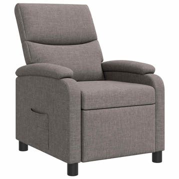 vidaXL Recliner Taupe Stof, Verzenden