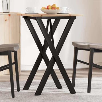 vidaXL Eettafel X-frame 50x50x75 cm massief grenenhout en, Huis en Inrichting, Verzenden, Nieuw