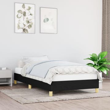 vidaXL Bedframe zonder matras 90x190 cm stof zwart, Verzenden