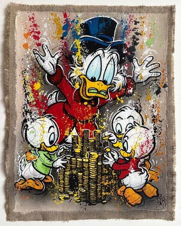 Elisée Skayzoo - The Castel : Uncle Scrooge, Antiek en Kunst, Kunst | Schilderijen | Modern