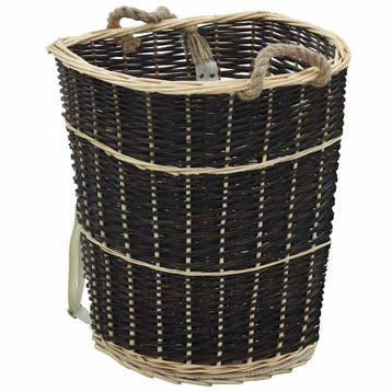 vidaXL Houtmand met draagriemen 57x51x69 cm natuurlijk, Tuin en Terras, Verzenden