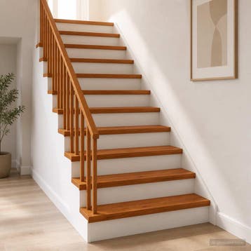 vidaXL Trap Tread 8 st 110 x 25 x 2 cm Bruin Massief, Bricolage & Construction, Verzenden