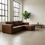 Leren hoekbank Fine - 2 zits arm links + longchair rechts -, Huis en Inrichting, Nieuw, Ophalen of Verzenden, Modern, 200 tot 250 cm