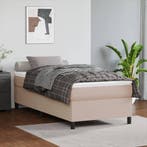 vidaXL Boxspring met matras kunstleer cappuccinokleurig, Verzenden, Nieuw