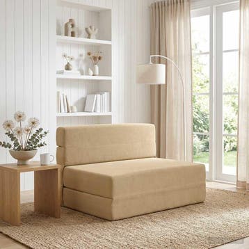 vidaXL Vouwbare Sofa Bed Groen Grijs 100 x 80 x 60 cm Stof, Huis en Inrichting, Verzenden, Nieuw