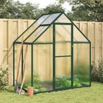 vidaXL Tuinkas met basisframe 169x114x195 cm aluminium groen, Verzenden