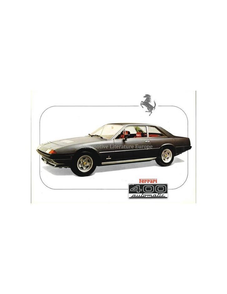 1977 FERRARI 400 AUTOMATIC LEAFLET, Boeken, Auto's | Folders en Tijdschriften, Ophalen of Verzenden