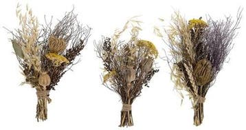 Mini driedflower boeket assorti in kraft hoes 23 cm