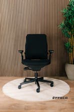 Zwarte Steelcase Amia Bureaustoel - Refurbished Met Garantie, Verzenden, Zwart, Zo goed als nieuw, Bureaustoel