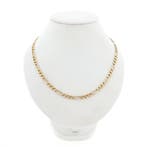 Gouden Figaro schakelketting, Ophalen of Verzenden, Gebruikt, Overige kleuren, Goud