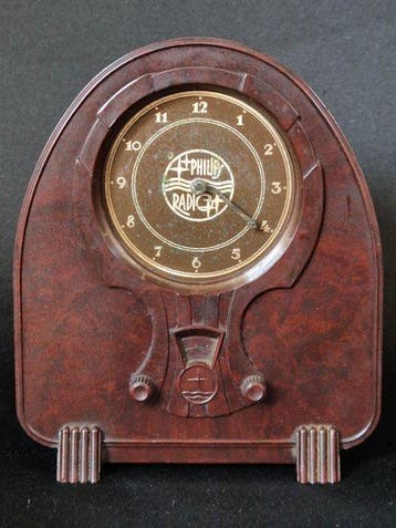 Horloges de table/bureau - Philips - Art déco Bakélite -
