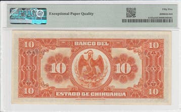 Mexique. - 10 Pesos - 1913 - Banco del Estado de Chihuahua -