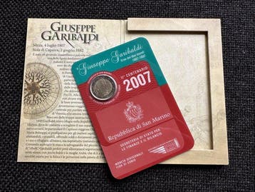 San Marino. 2 Euro 2007/2010 Giuseppe Garibaldi + Sandro