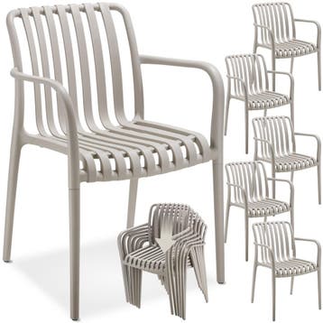 Tuinstoelen Alcudia, weerbestendig, stapelbaar, Tuin en Terras, Verzenden, Nieuw