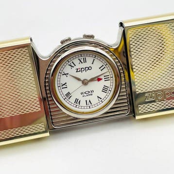 Bureauklok - Ontwerp Messing - 1990-2000 - ZIPPO TIME TANK, Nieuw