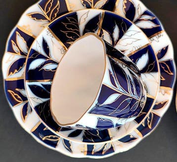 Lomonosov Imperial Porcelain Factory - Kop en schotel (23) -, Antiquités & Art
