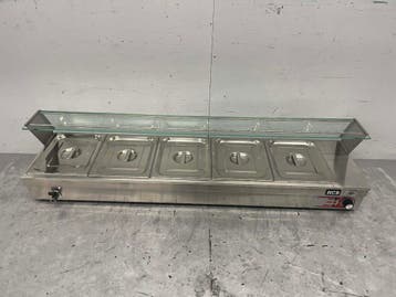 RVS Bain marie 5 x 1/2 GN 148,5 cm 230V Horeca, Ophalen of Verzenden, Nieuw in verpakking