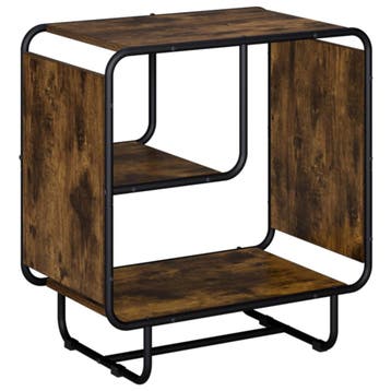 vidaXL Dressoir Gerookt eiken 60 x 37.5 x 64.5 cm Bewerkt, Verzenden, Nieuw