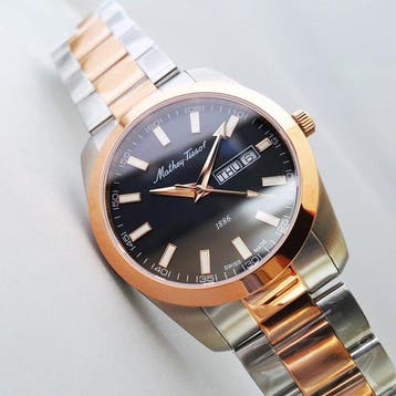 Mathey-Tissot - Day-Date - 316L Gold - Sapphire - Swiss Made, Nieuw