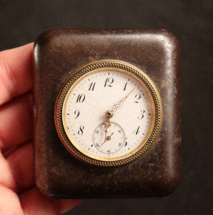Horloge de table - Bronze - 1850-1900, Antiquités & Art, Antiquités | Horloges