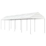vidaXL Prieel met dak 11,15x2,28x2,69 m polyetheen wit, Verzenden, Nieuw