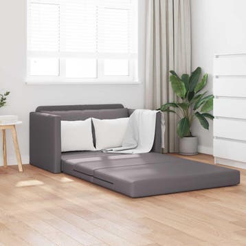 vidaXL Slaapbank / zetel Grijs 124 x 71 x 78 cm Kunstleer, Verzenden, Nieuw