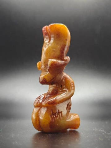 Old Serpentine Group totemische zonnegod - Hoogte: 76.3 mm -