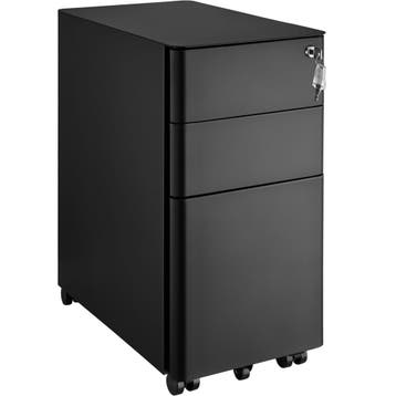 tectake Archiefkast Parvus, 2 lades, 1 hangmappenkast - zwar, Huis en Inrichting, Kasten | Roldeurkasten en Archiefkasten, Verzenden