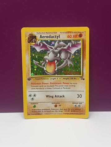 Pokémon - 1 Card - Aerodactyl Première édition - WOTC -, Hobby & Loisirs créatifs, Jeux de cartes à collectionner | Pokémon