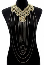 Body Chain Goud Kant Cleopatra Lichaamsketting Victoriaans S, Handtassen en Accessoires, Kettingen, Ophalen of Verzenden, Nieuw