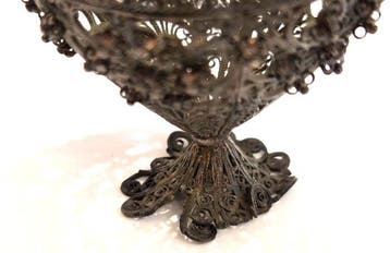 Un zarf ottoman antique en argent filigrané - Argent -