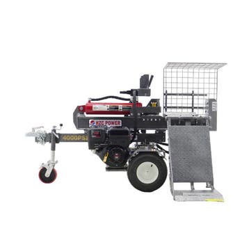 houtkliever hzc power hs40335 met heftafel 40ton, Ophalen