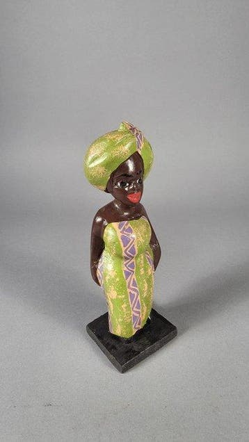 Big mama Afrika van hout - Ivoorkust (Zonder minimumprijs)