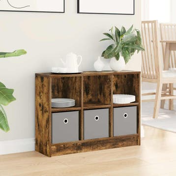 vidaXL Dressoir Rook Eiken 73,5 x 22,5 x 53,5 cm, Verzenden, Nieuw